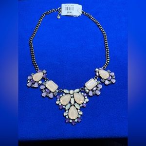 Loft Lavender Multitone Rhinestone Necklace. NWT Classic Statement Piece